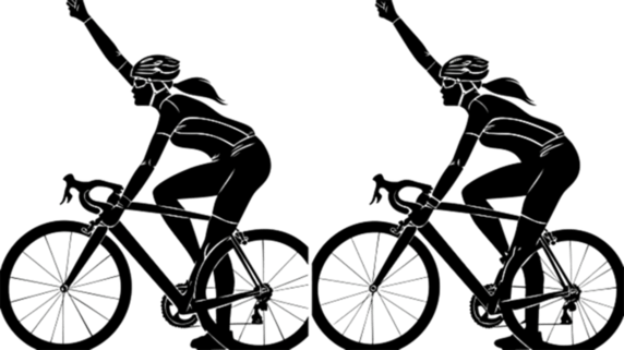 创意体育赛事自行车运动骑行运动员黑色剪影元素体育竞技