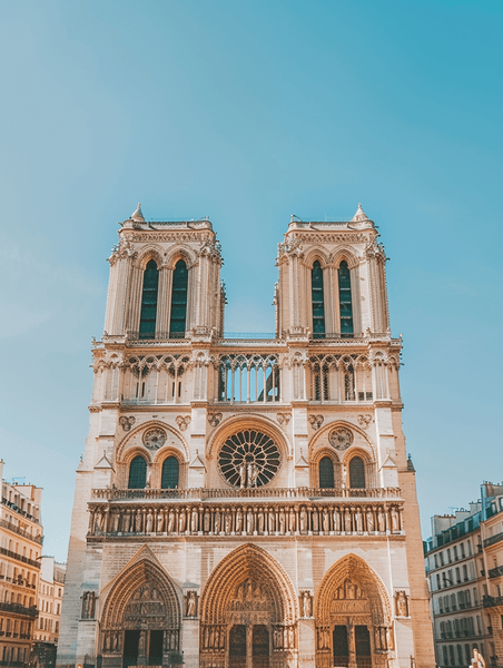 创意旅游照片大教堂巴黎圣母院