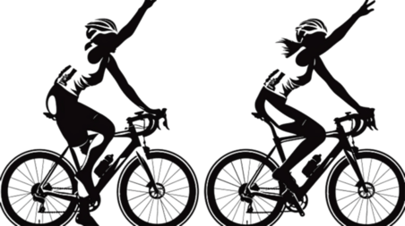 创意国际赛事自行车骑行运动员黑色剪影元素体育竞技