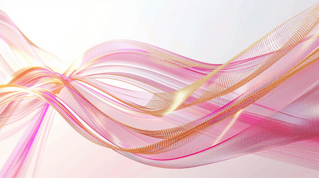 创意粉红色流线流面艺术风格的背景图