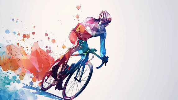 创意骑行运动会奥运会自行车比赛自行车运动员背景