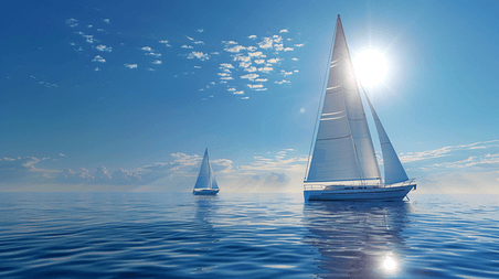 企业商务运动会海上帆船比赛帆船运动帆船背景