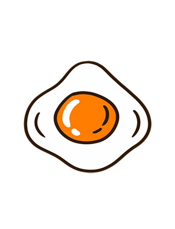 潮流美式贴纸鸡蛋荷包蛋