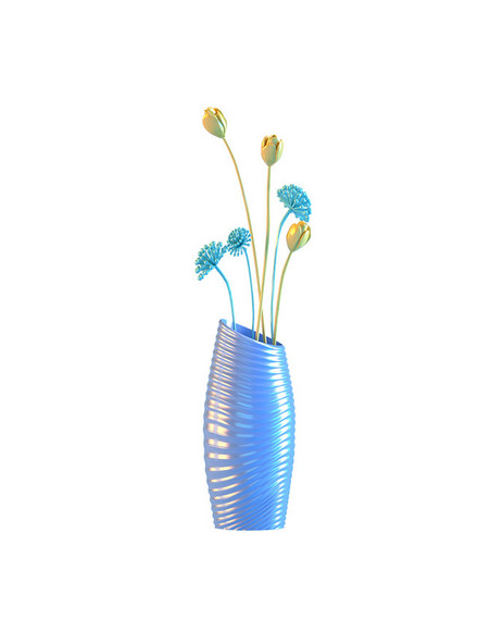 3D运动风滑板女孩电商场景模型图之花瓶