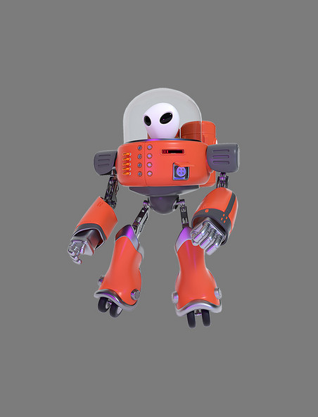 3D太空宇宙赛博朋克外星人宇航员机器人