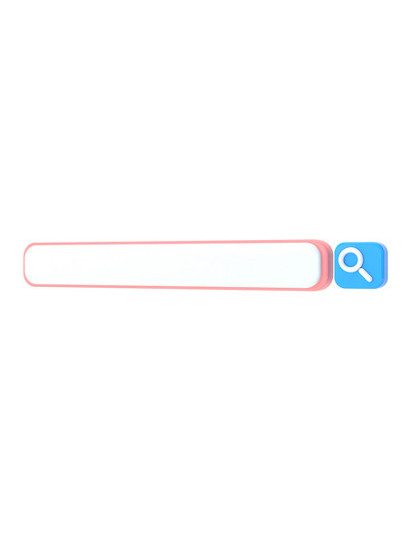 立体粉色3D边框蓝色搜索按钮搜索框