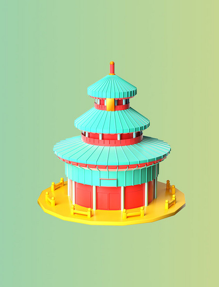3D城市建筑场景模型图之北京天坛