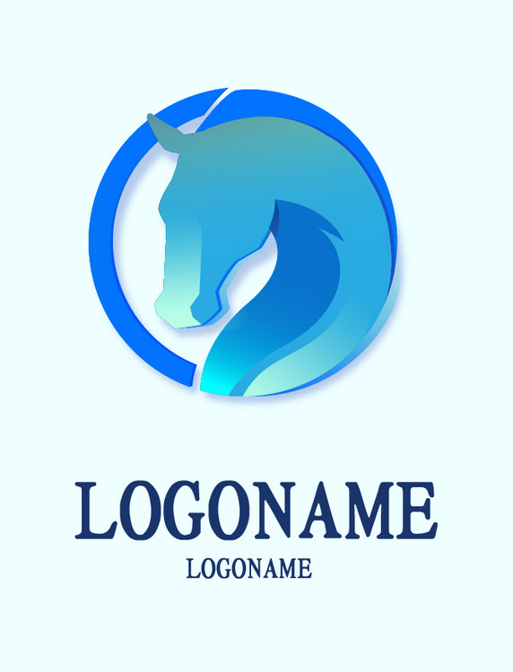 渐变马LOGO