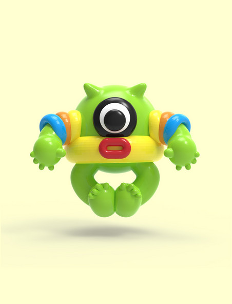 3D拟人绿色生物怪物