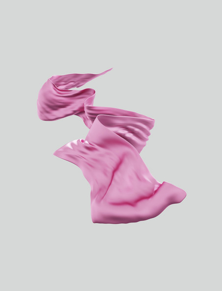3DC4D立体粉色丝绸绸缎