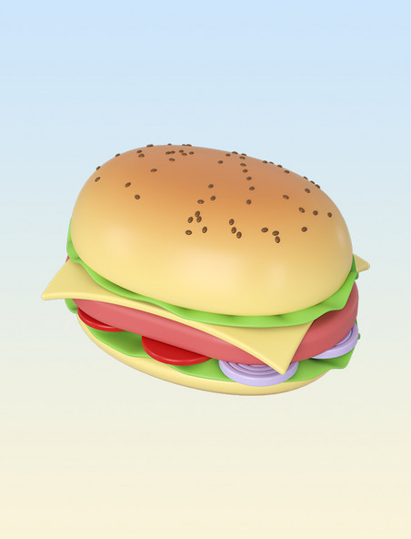 3DC4D立体快餐汉堡包