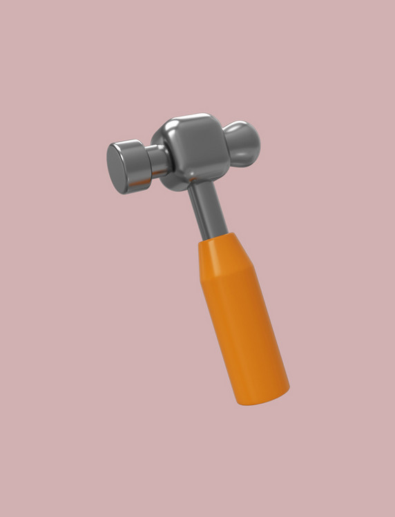 3D立体劳动节工具锤子C4D