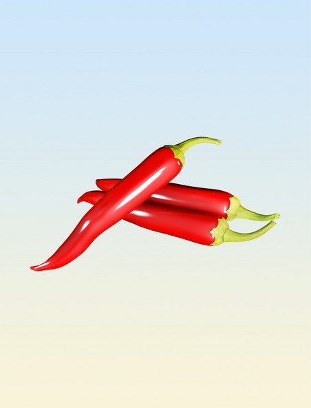 3D立体蔬菜红辣椒