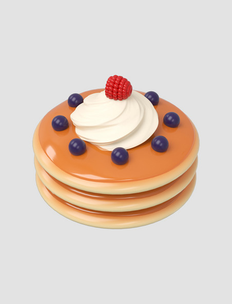 3DC4D奶油松饼蛋糕