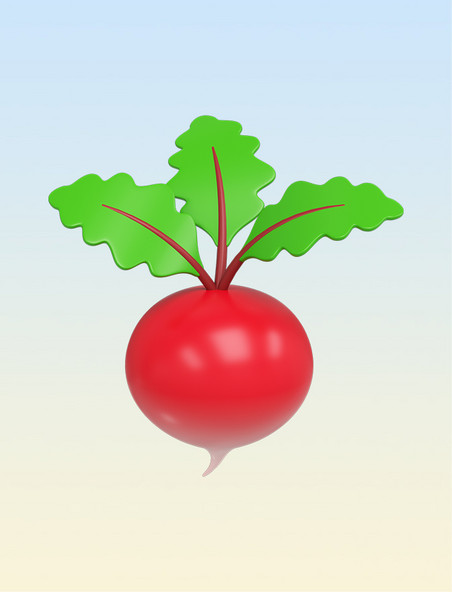 3D立体蔬菜水萝卜