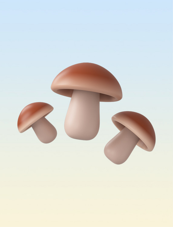 3D立体蔬菜蘑菇菌菇