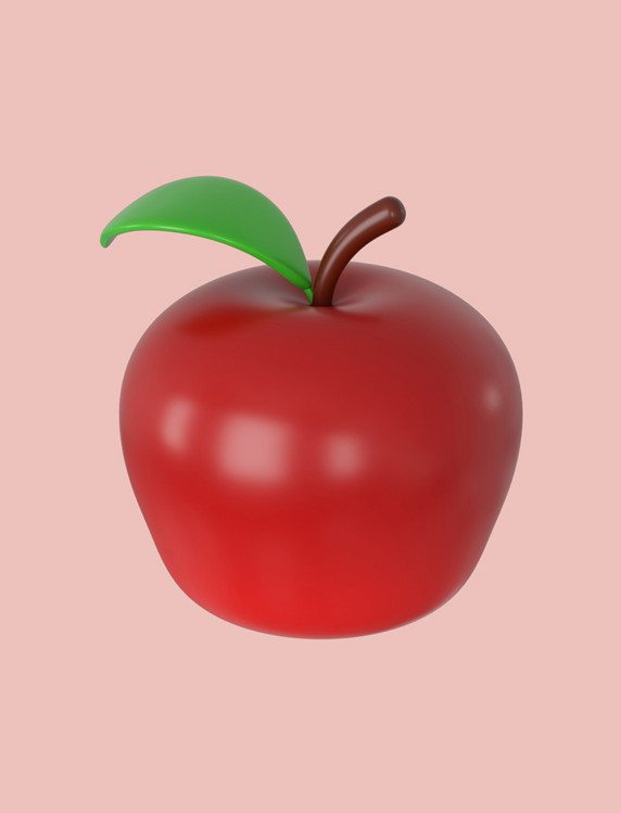 3DC4D立体红富士苹果