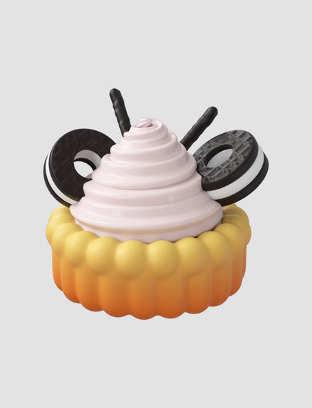 3DC4D立体甜品奶油曲奇蛋糕