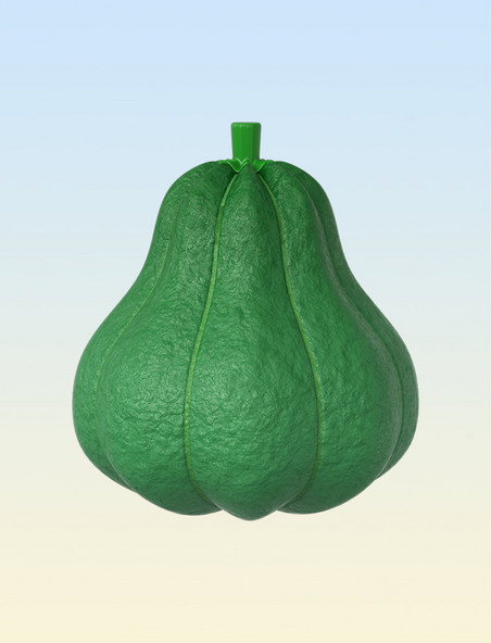3D立体蔬菜绿色南瓜