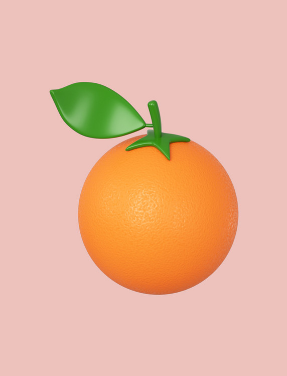 3DC4D立体水果橙子