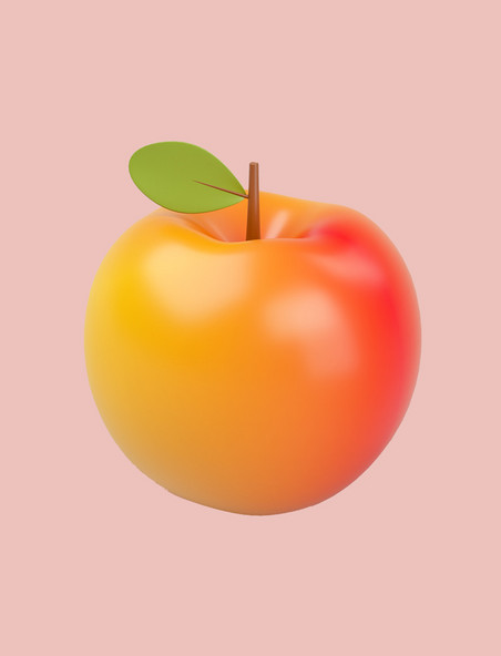 3d水果食材苹果水果