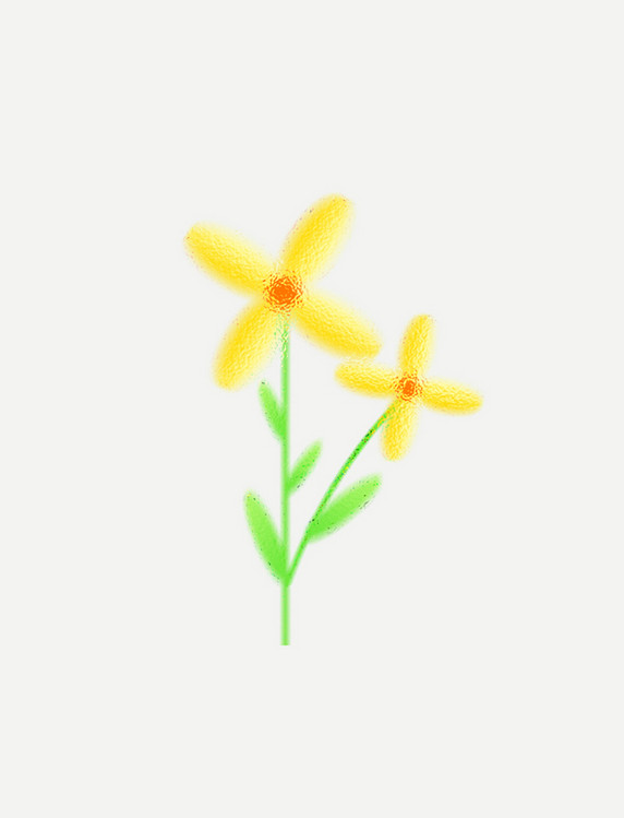 弥散渐变春天植物花朵黄色小花