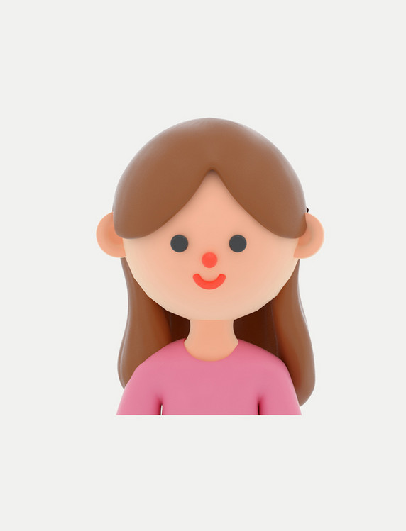 3D立体C4D女生头像