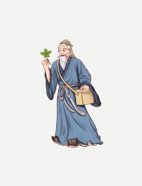 手绘华佗中医名医