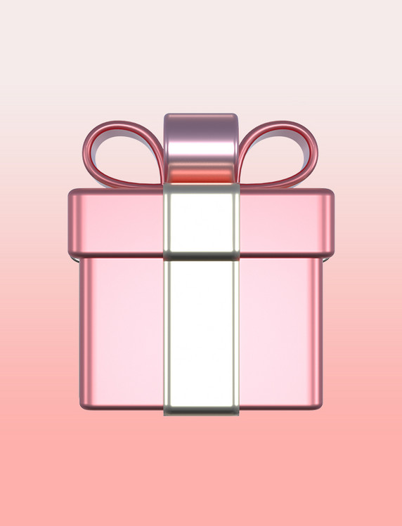 c4d粉色高端大气3d礼盒