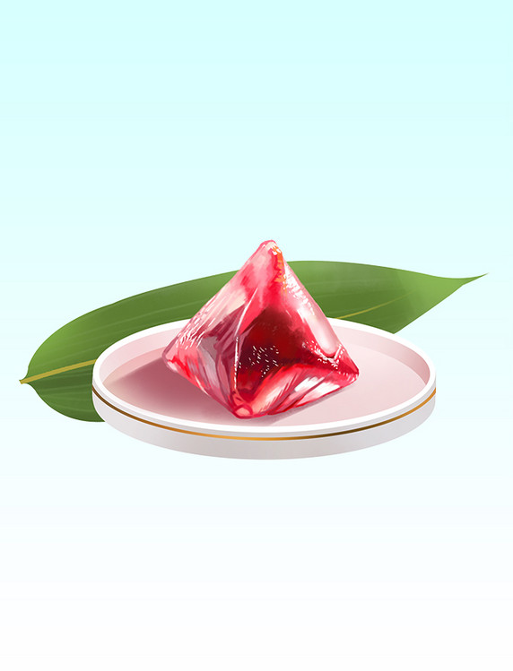 端午端午节透明水晶甜粽子草莓味
