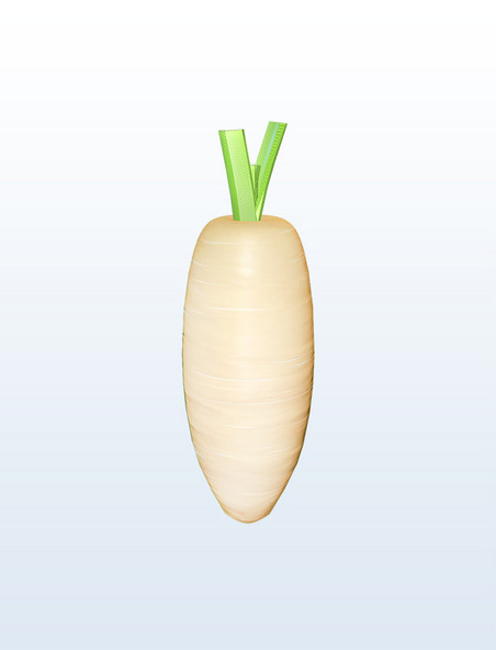 3DC4D立体蔬菜白萝卜