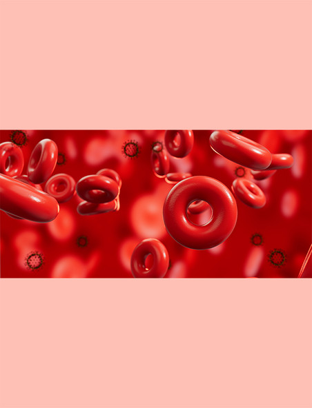 红色医疗医学红细胞病毒C4D背景