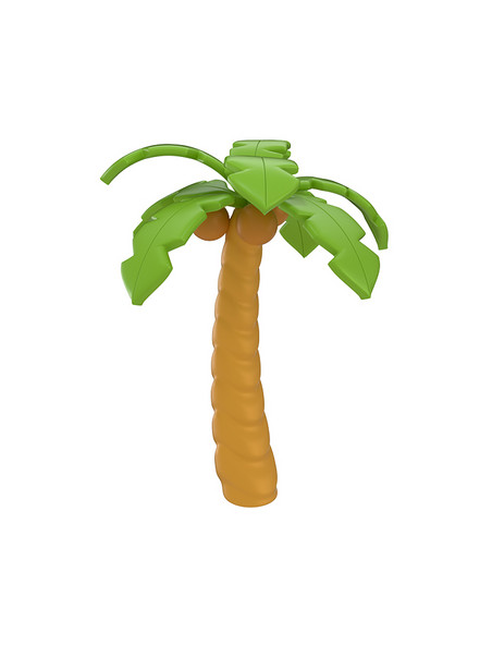 3D立体海边沙滩椰子树