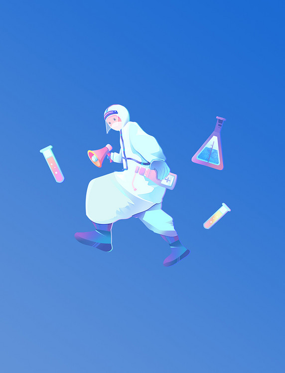 五一劳动节大白夸张扁平人物