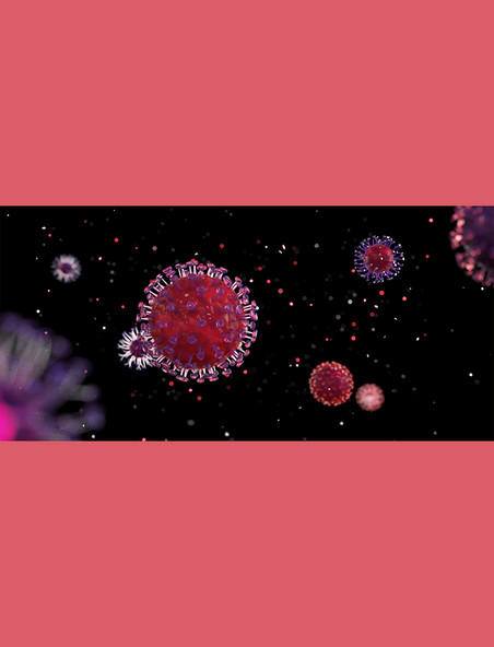 红色医疗C4D细胞病菌细胞病毒背景