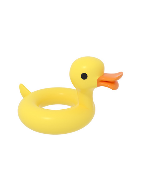 3D立体游泳黄色鸭子游泳圈