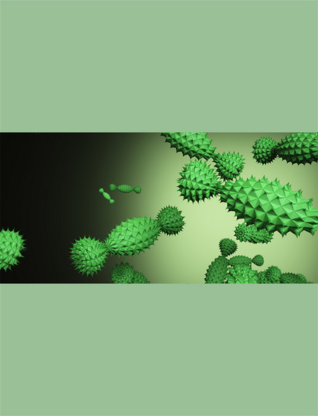 绿色细菌病毒c4d病毒繁殖背景