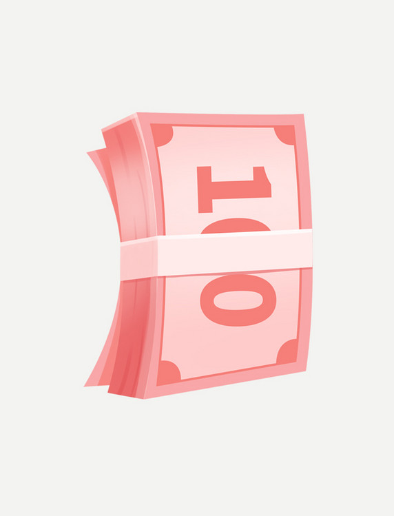 微立体钞票电商钱财富金融理财投