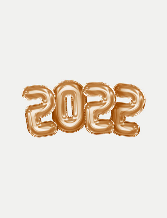 炫酷铝箔气球质感2022新年
