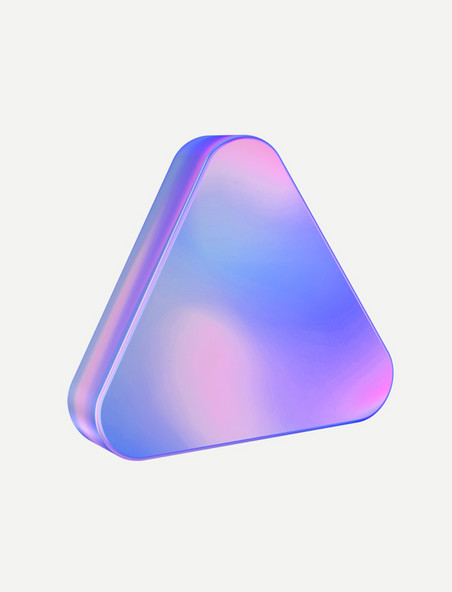 彩色C4D立体酸性酷炫三角体几