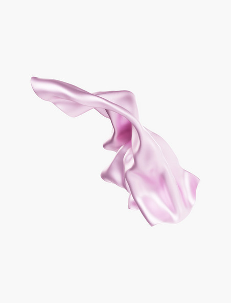 3D丝带绸带飘带飘逸立体粉色飘逸丝绸
