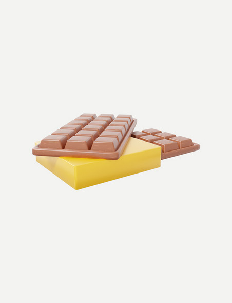 3D立体食品巧克力C4D美食