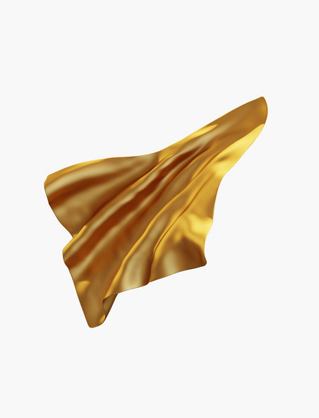 3D绸缎飘带丝带绸带金色立体金色飘逸丝绸