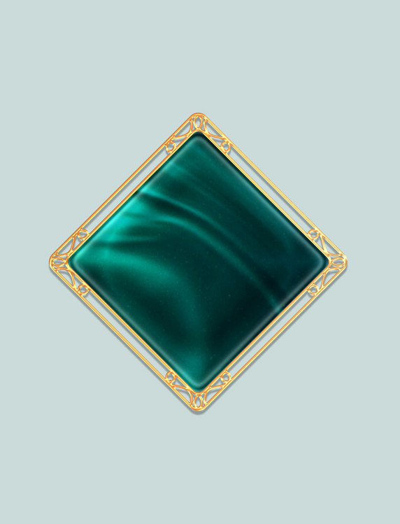 复古港风金边立体浮雕花纹边框标题框