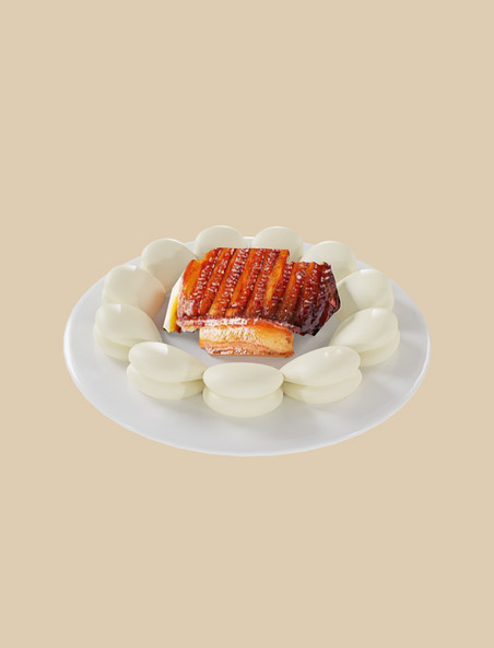 3D美食馍夹肉