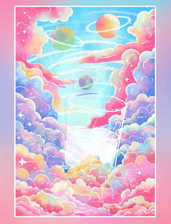 红色唯美大场景小暑大暑节日节气配图