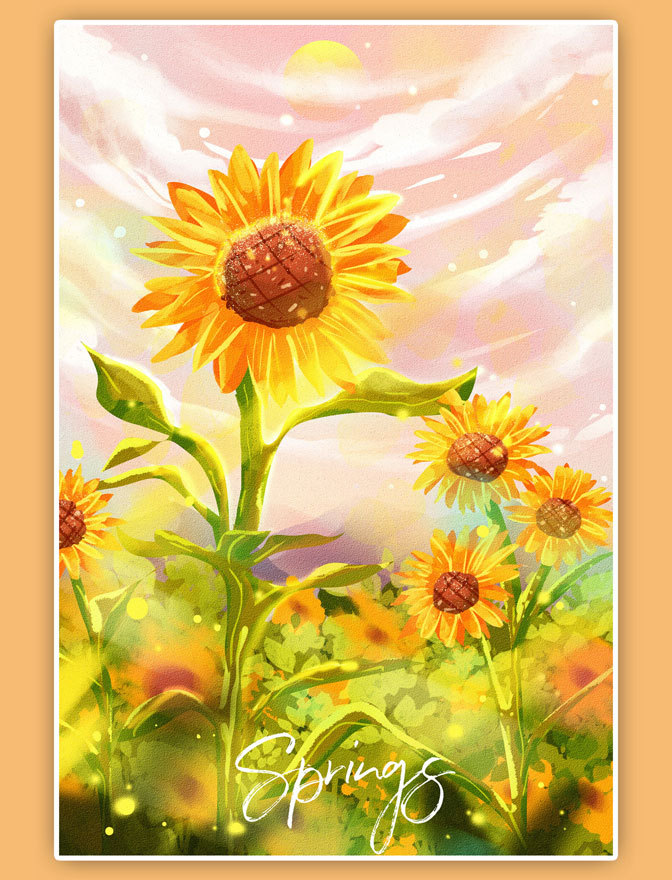 葵花图片 葵花3d素材 葵花海报模板免费下载 潮国