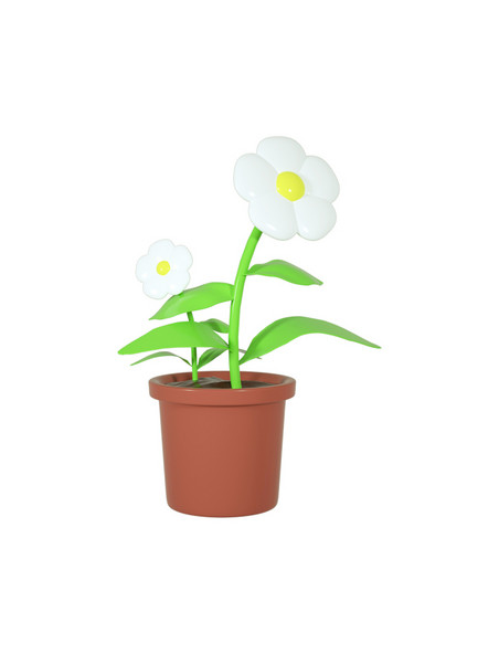 3D立体植物盆栽小花C4D花朵元素