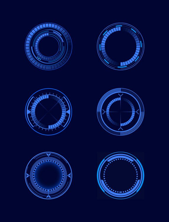 图标圆环圆形科技瞄准扫描盘