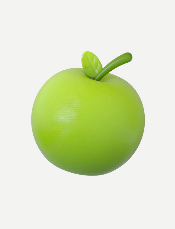 C4D立体3d水果食材青苹果